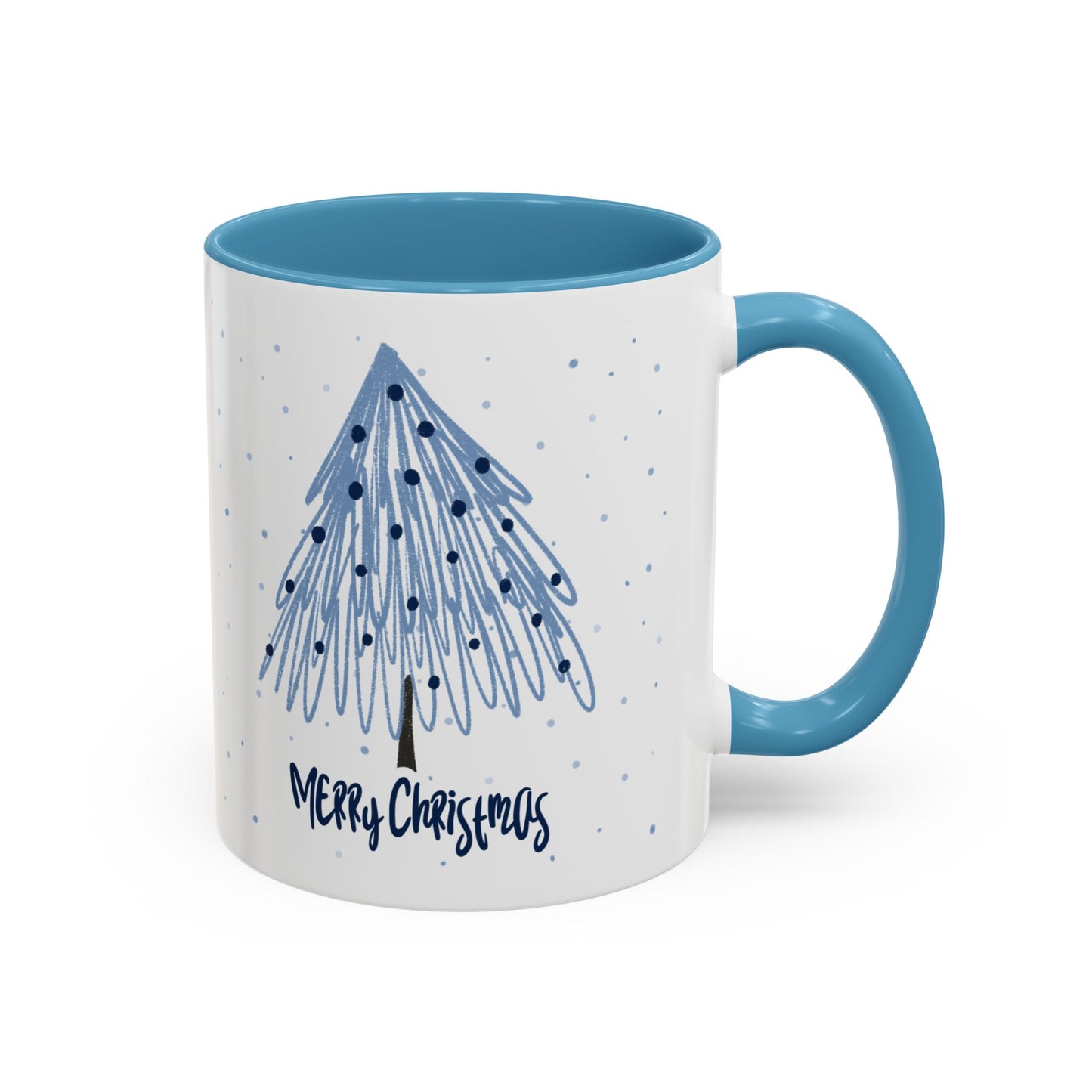 “Blue Christmas Tree” Accent Coffee Mug (11, 15oz)