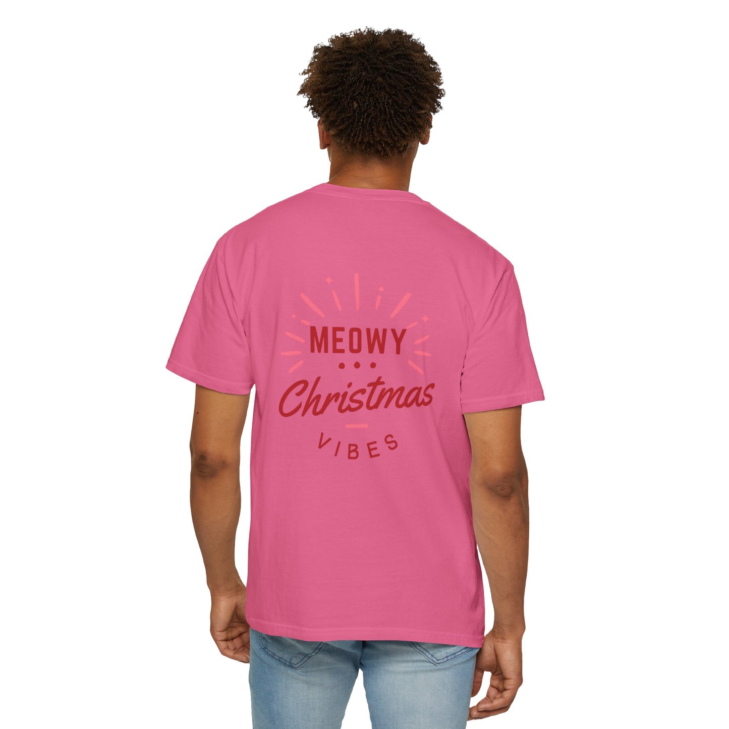 "Meowy Christmas" Unisex Garment-Dyed T-shirt