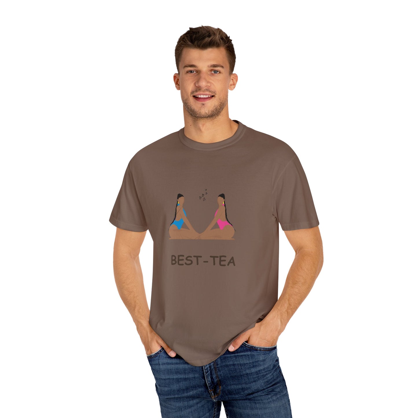 "Best Tea, besties" Unisex Garment-Dyed T-shirt