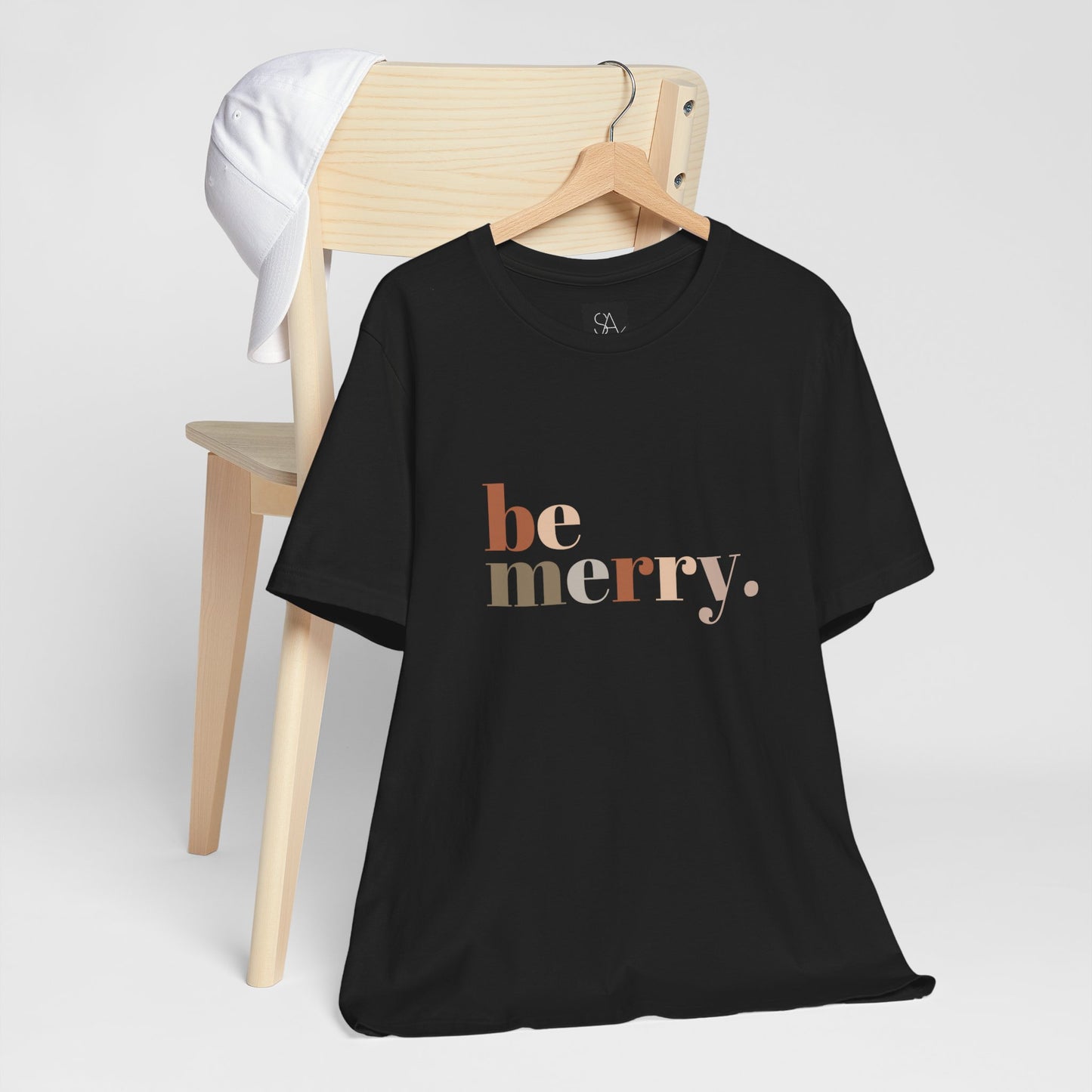 "Be Merry" Unisex Jersey Short Sleeve Tee