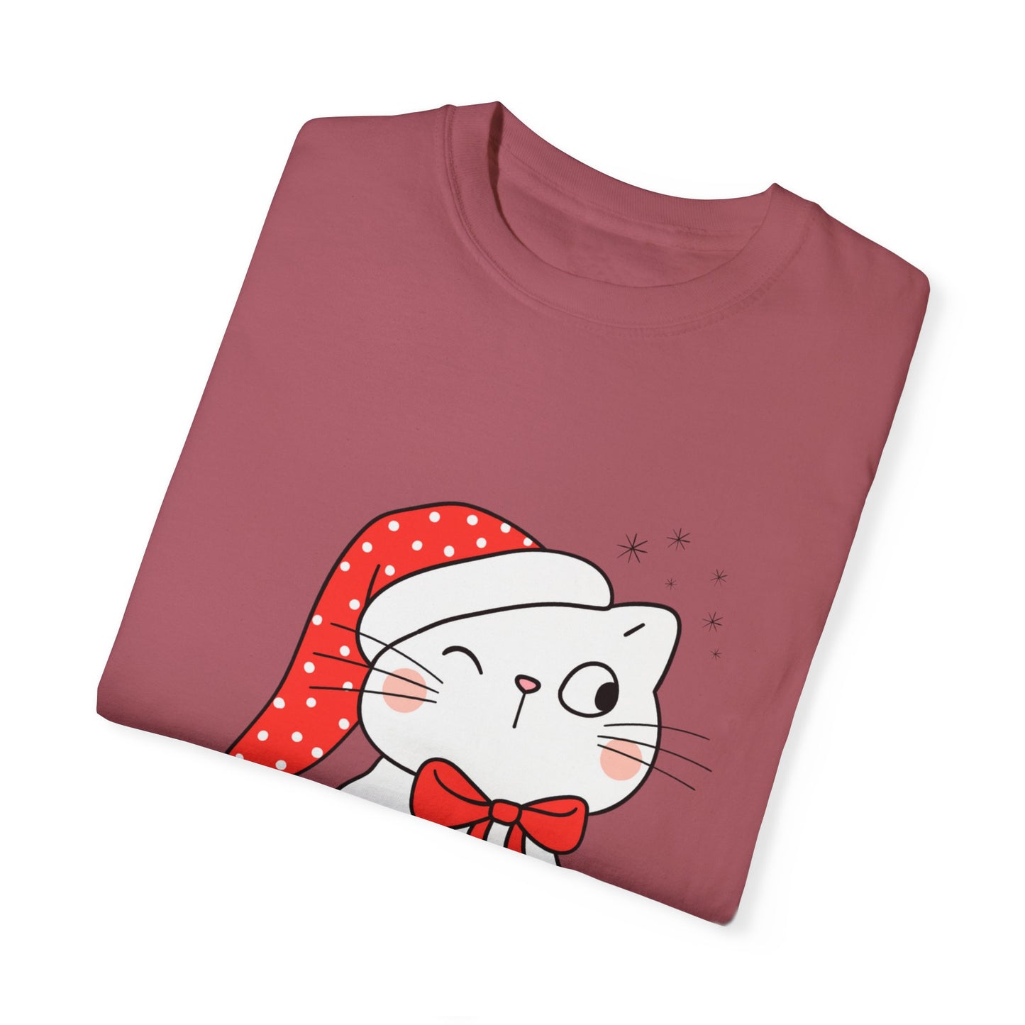 "Meowy Christmas" Unisex Garment-Dyed T-shirt