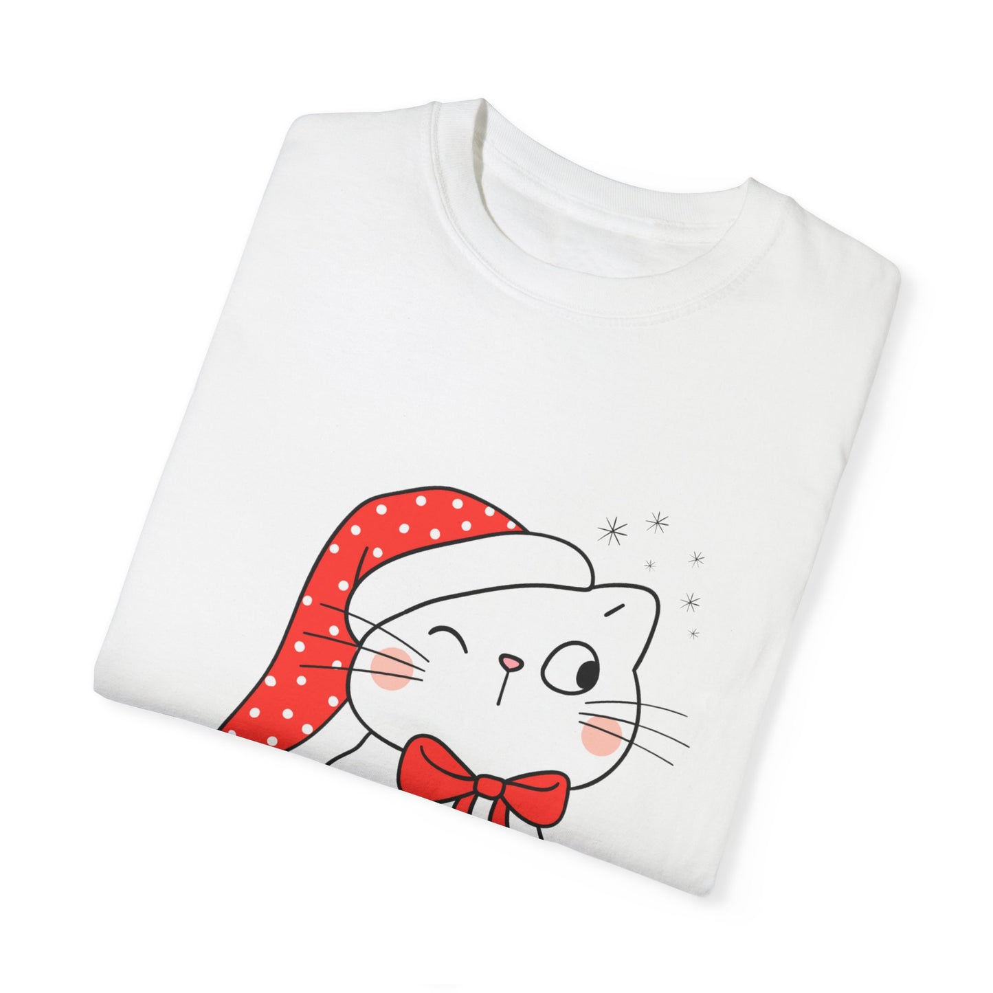 "Meowy Christmas" Unisex Garment-Dyed T-shirt