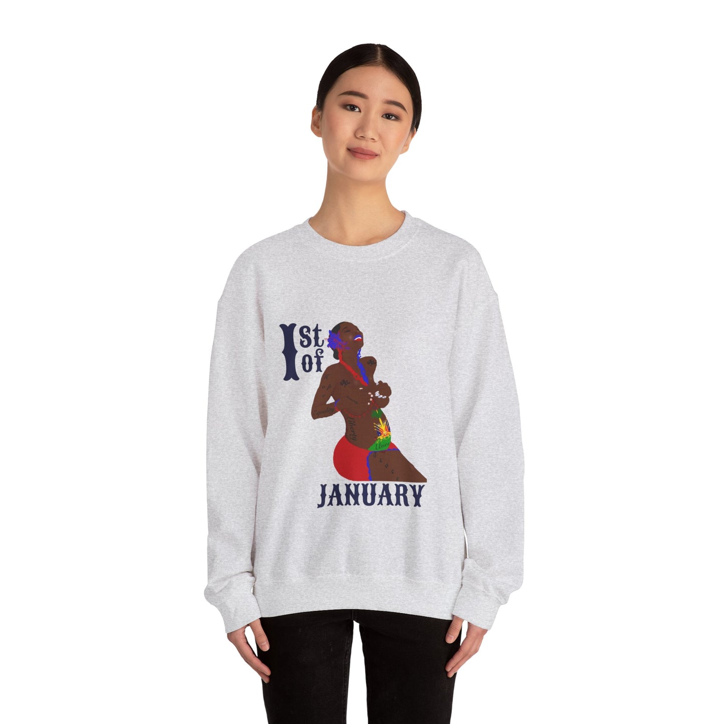 "1st of January/ Haitian Independence Day" Unisex Heavy Blend™ Crewneck Sweatshirt