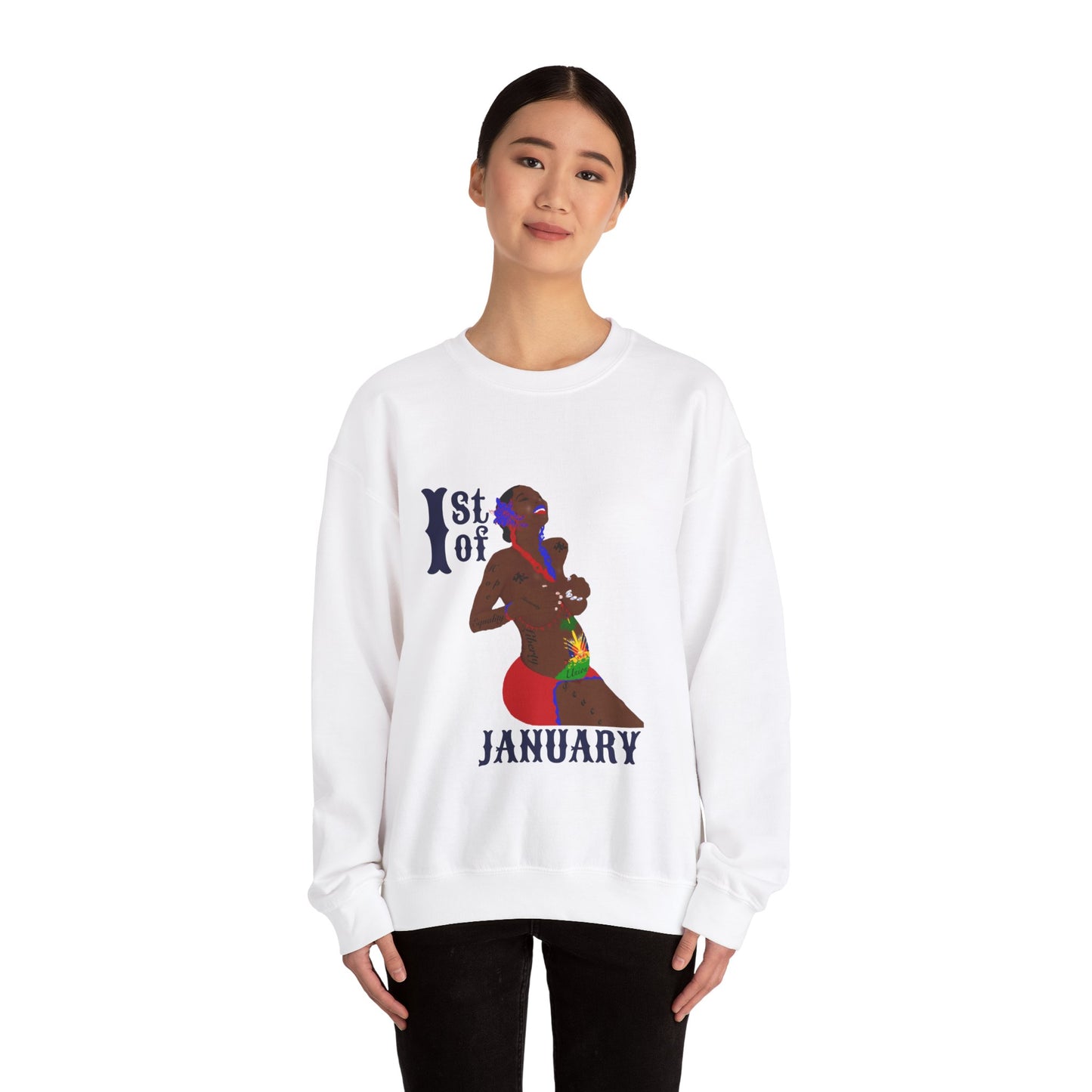 "1st of January/ Haitian Independence Day" Unisex Heavy Blend™ Crewneck Sweatshirt