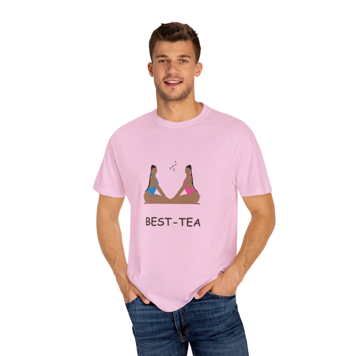 "Best Tea, besties" Unisex Garment-Dyed T-shirt