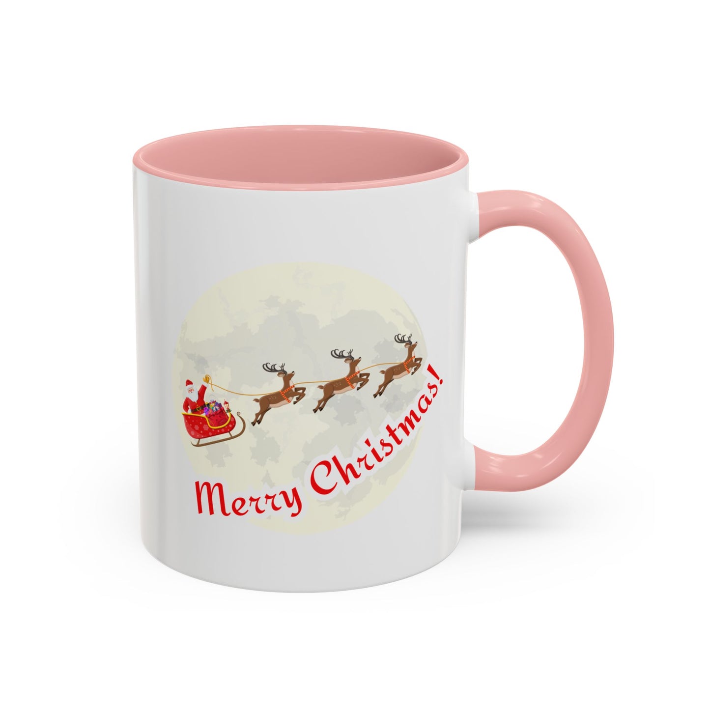 “ Santa Claus and Reindeer”Accent Coffee Mug (11, 15oz)