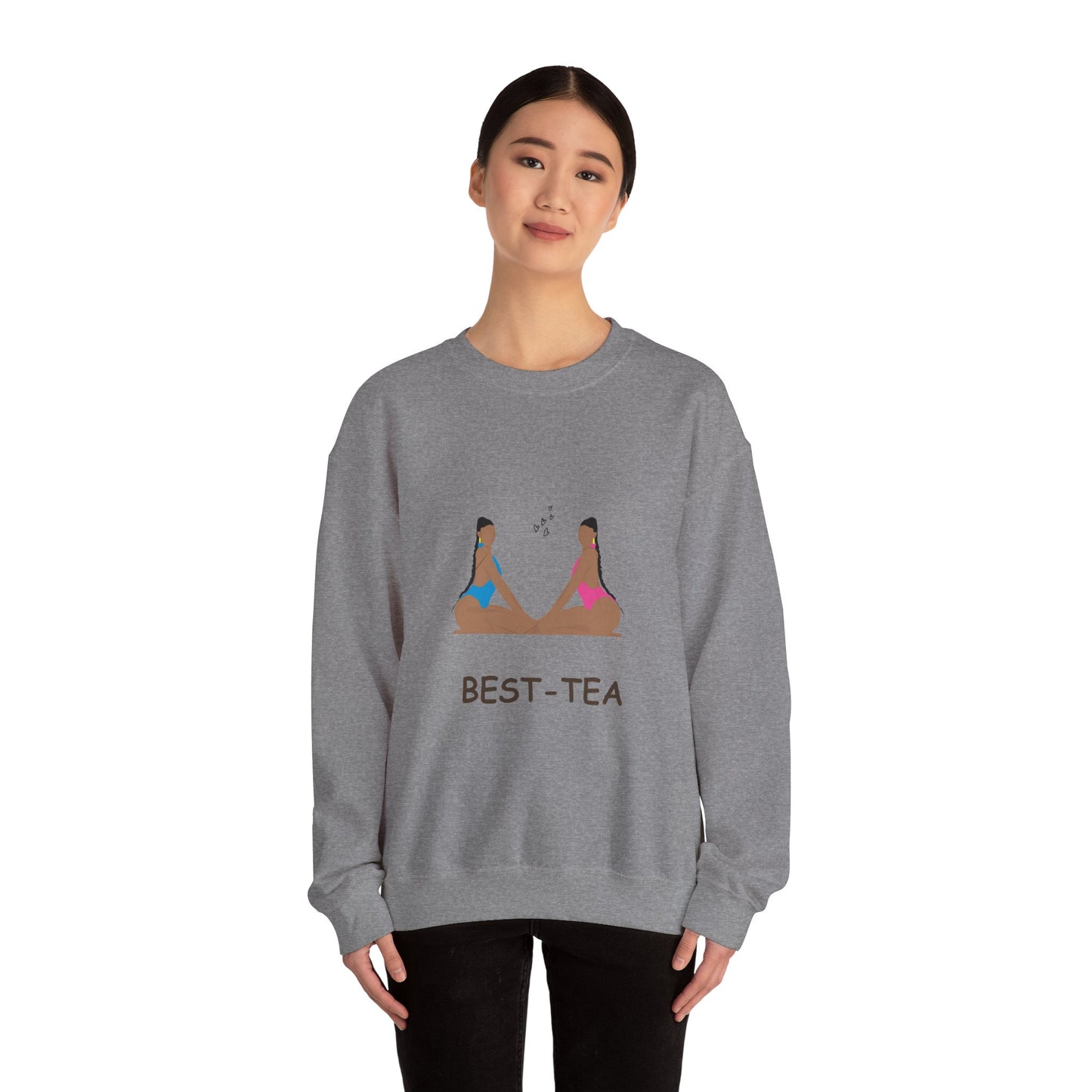 "Best Tea, besties" Unisex Heavy Blend™ Crewneck Sweatshirt