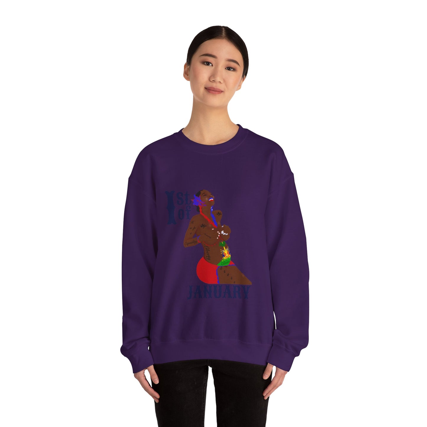 "1st of January/ Haitian Independence Day" Unisex Heavy Blend™ Crewneck Sweatshirt