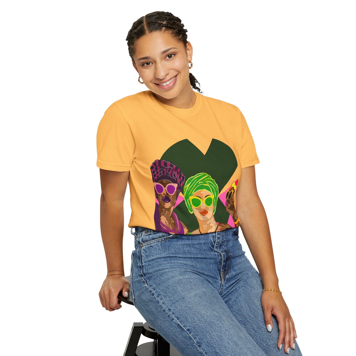 “Melaninpoppin” Unisex Garment-Dyed T-shirt