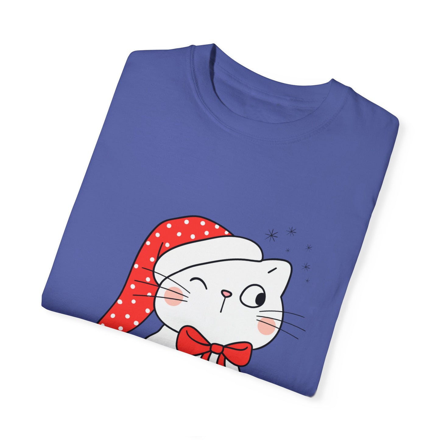 "Meowy Christmas" Unisex Garment-Dyed T-shirt