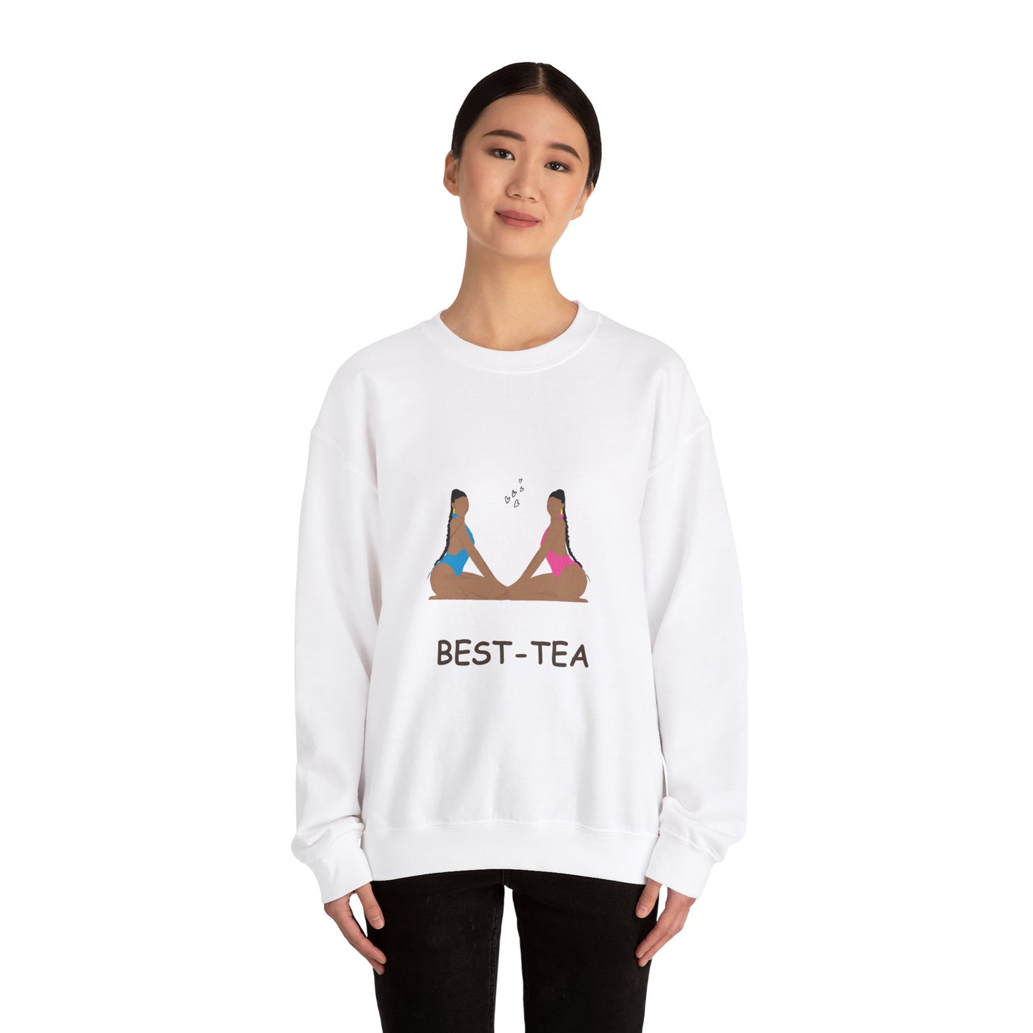 "Best Tea, besties" Unisex Heavy Blend™ Crewneck Sweatshirt