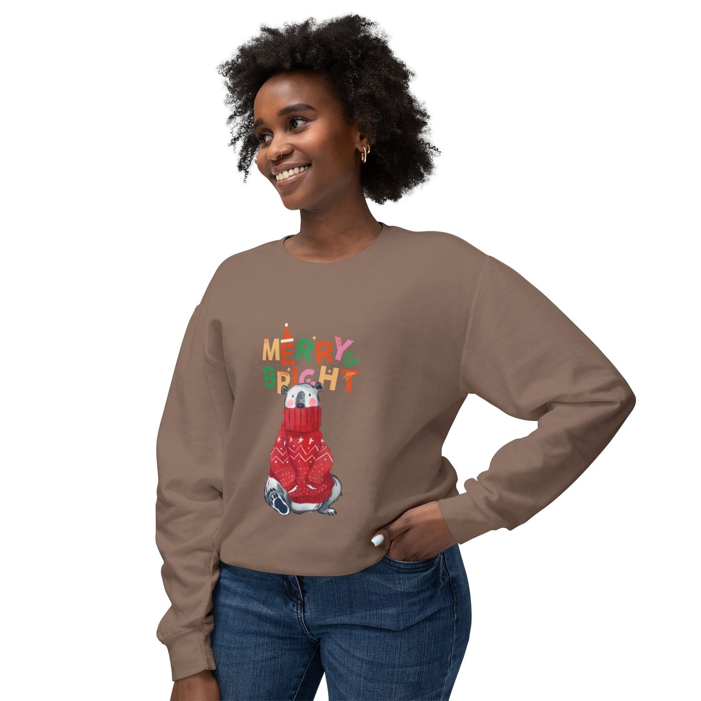 "Polar Bear" Unisex Lightweight Crewneck Sweatshirt