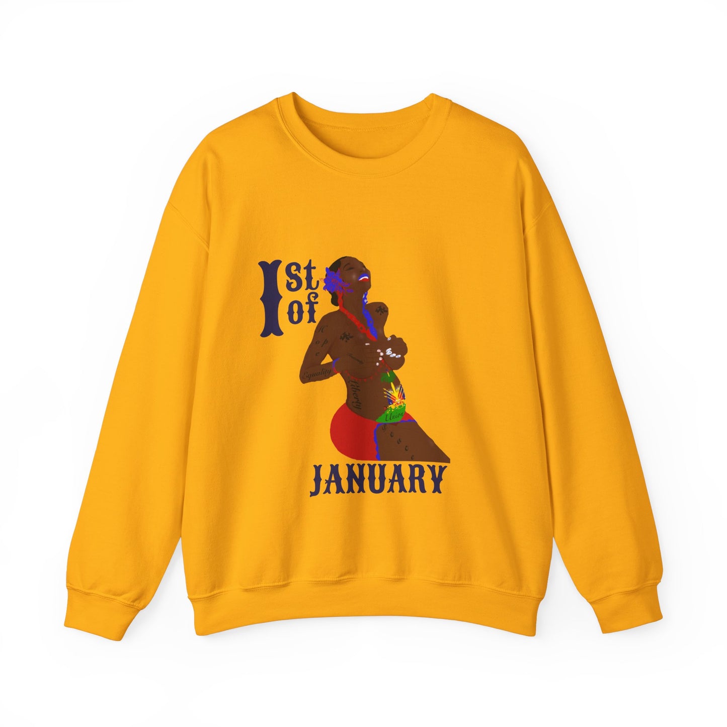 "1st of January/ Haitian Independence Day" Unisex Heavy Blend™ Crewneck Sweatshirt