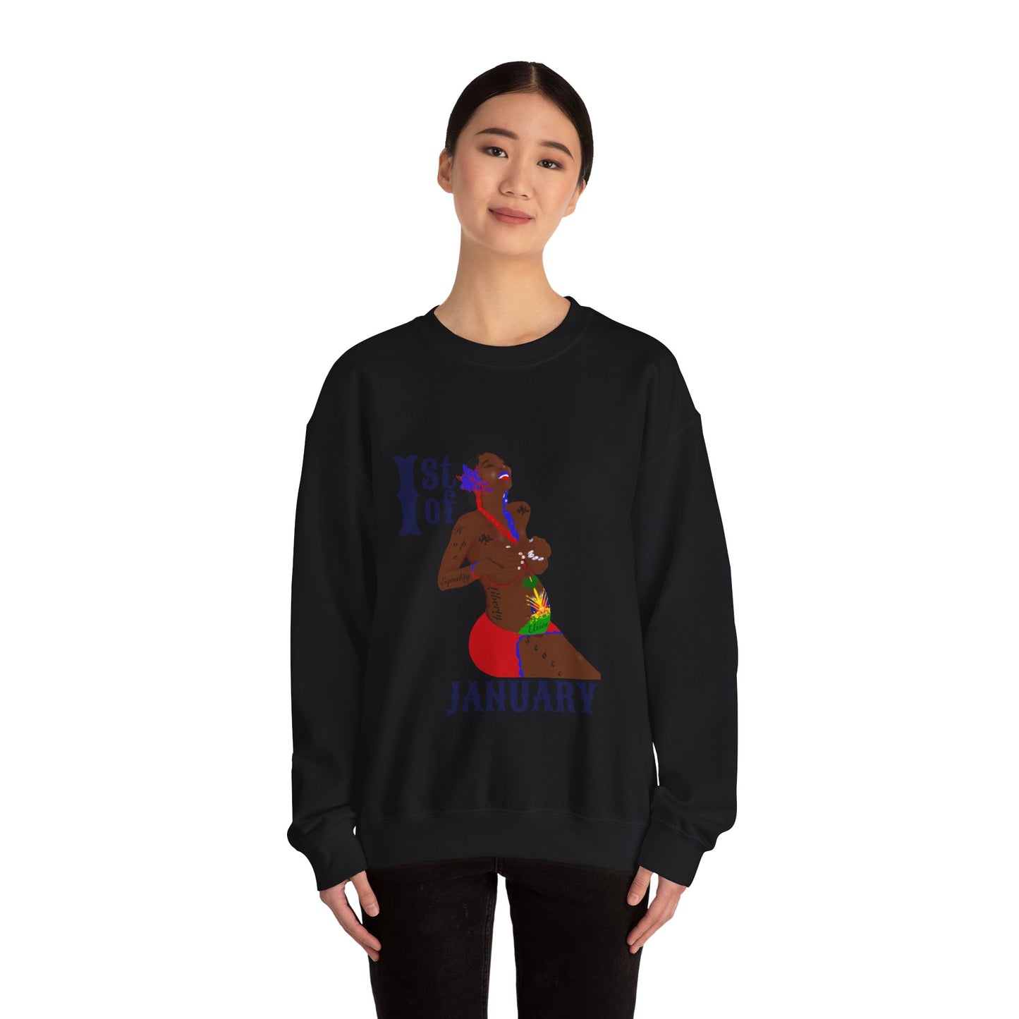 "1st of January/ Haitian Independence Day" Unisex Heavy Blend™ Crewneck Sweatshirt