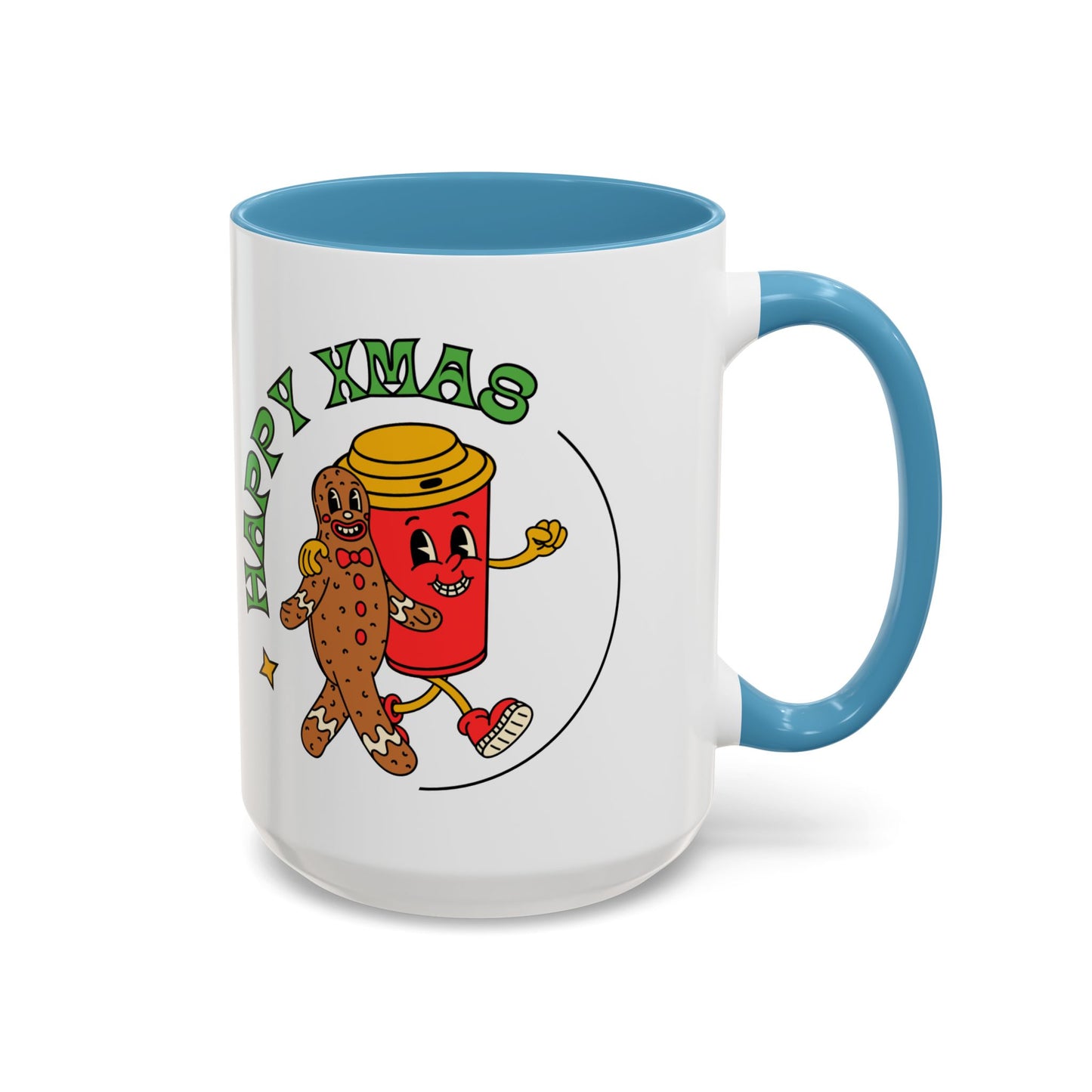 “Happy Xmas”Accent Coffee Mug (11, 15oz)