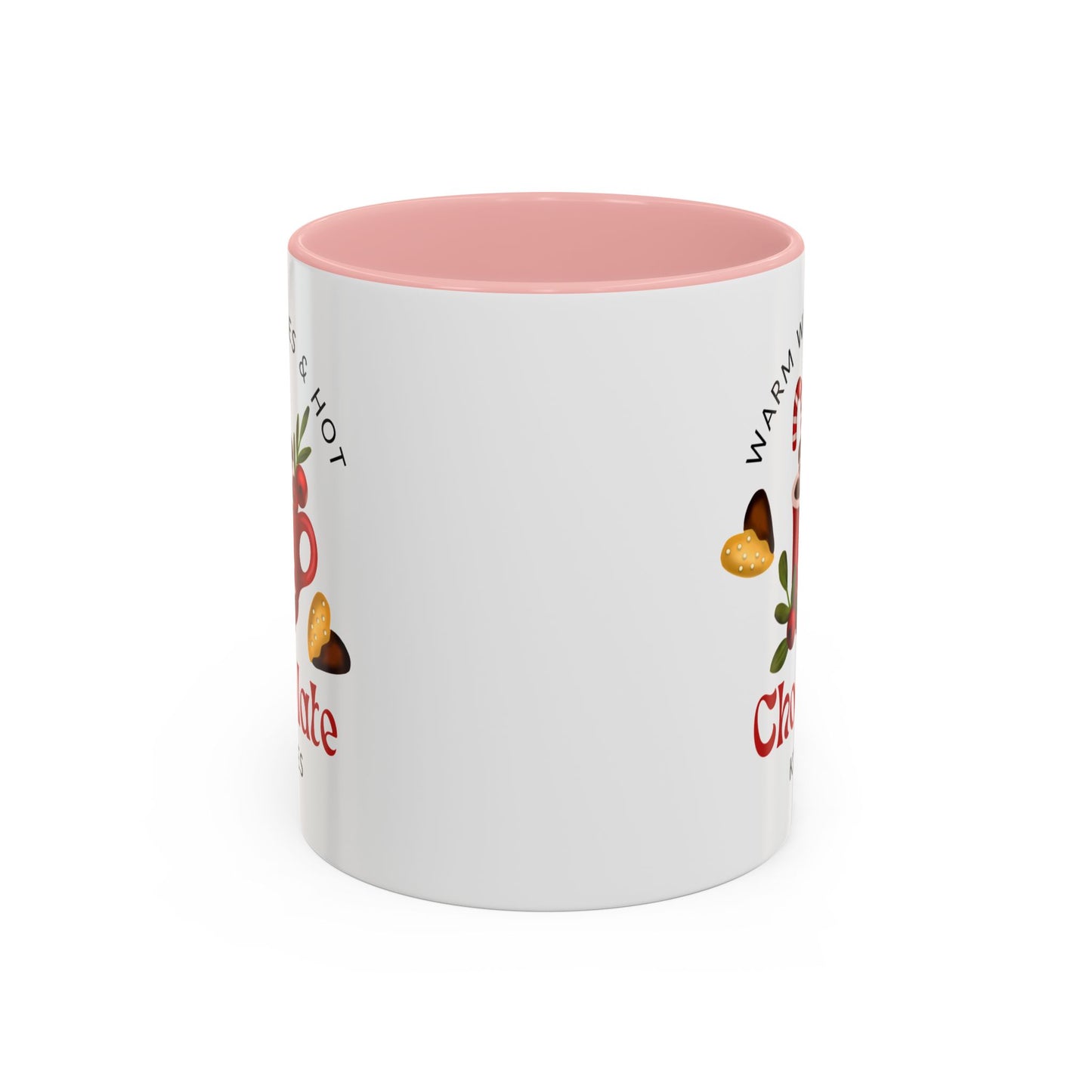 “Warm wishes and hot chocolate kisses” Christmas gift Accent Coffee Mug (11, 15oz)