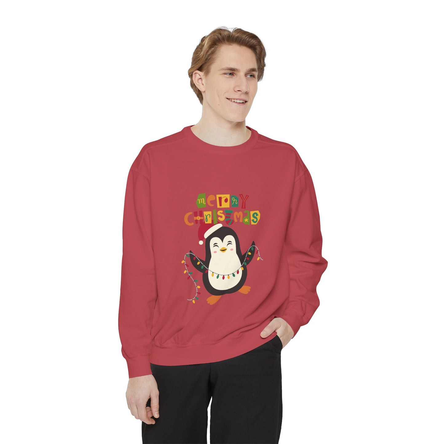 "Pingouin jingle belss"Unisex Garment-Dyed Sweatshirt