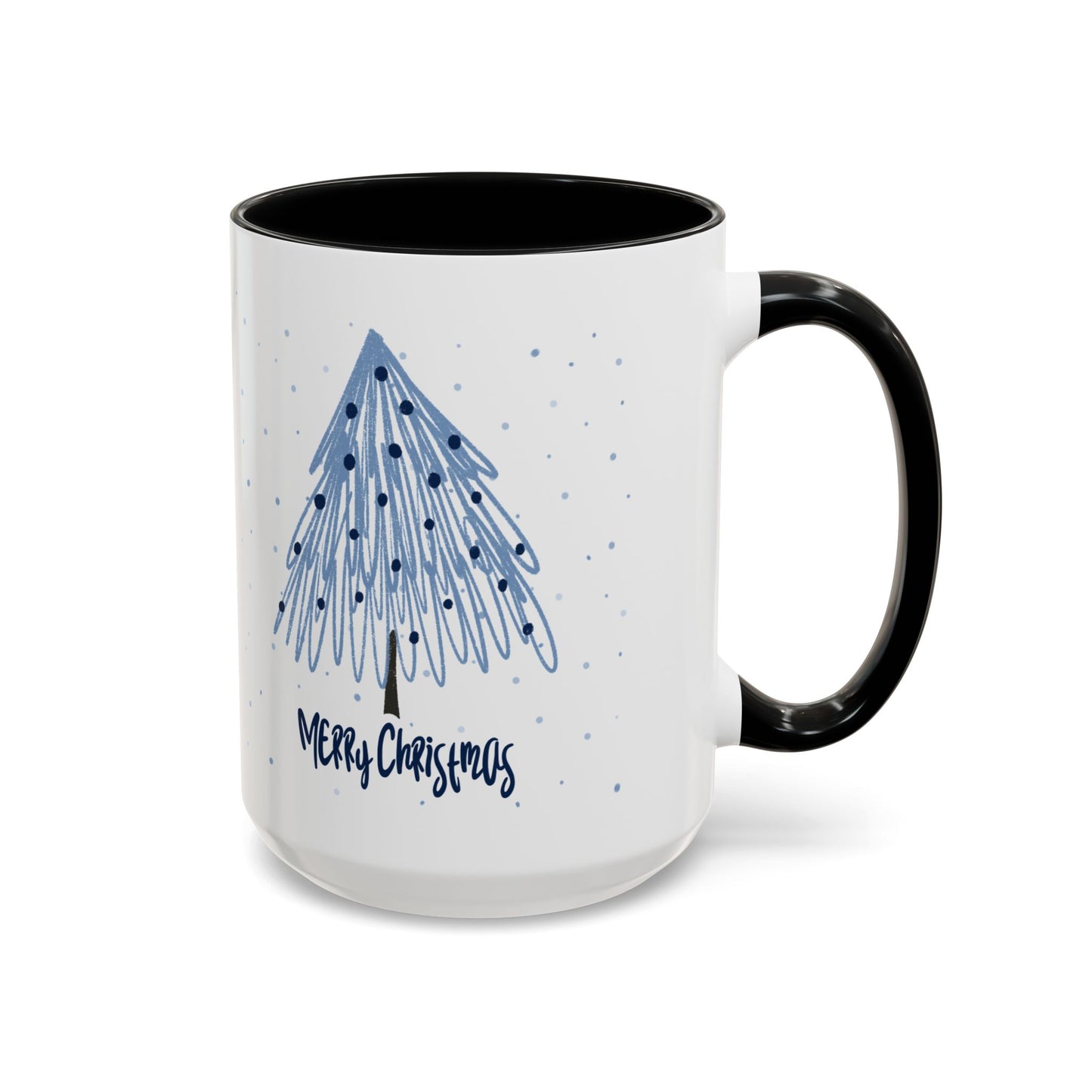 “Blue Christmas Tree” Accent Coffee Mug (11, 15oz)