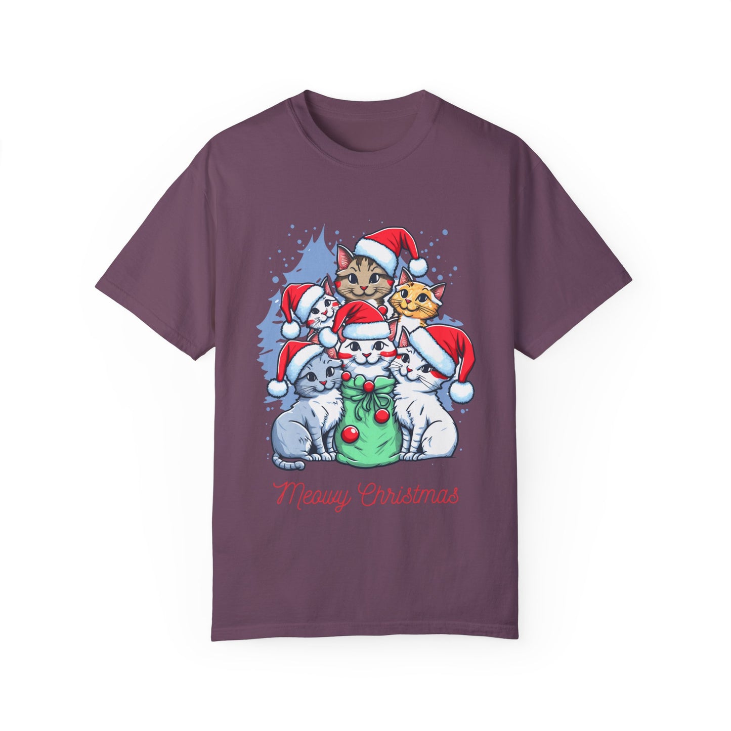 "Meawy Christmas" Unisex Garment-Dyed T-shirt