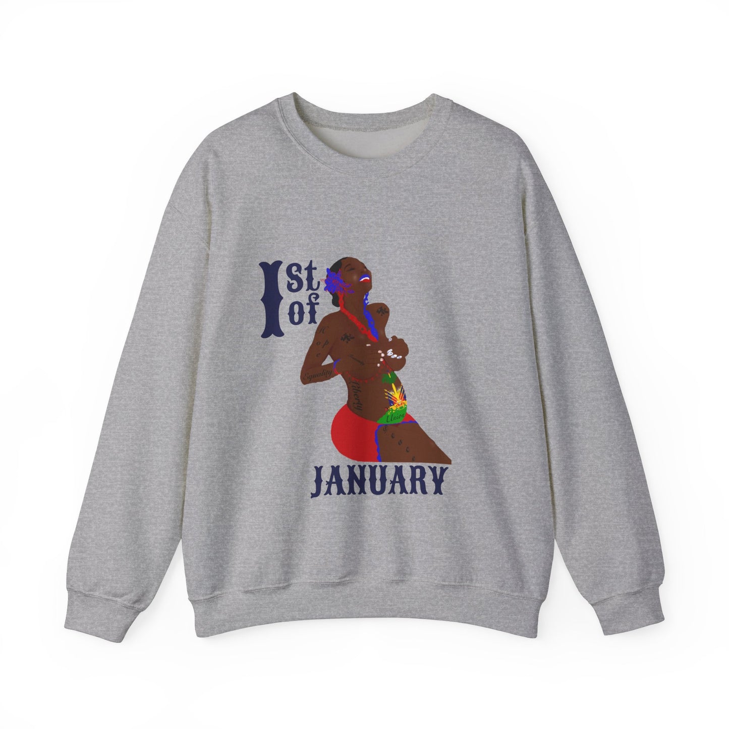 "1st of January/ Haitian Independence Day" Unisex Heavy Blend™ Crewneck Sweatshirt