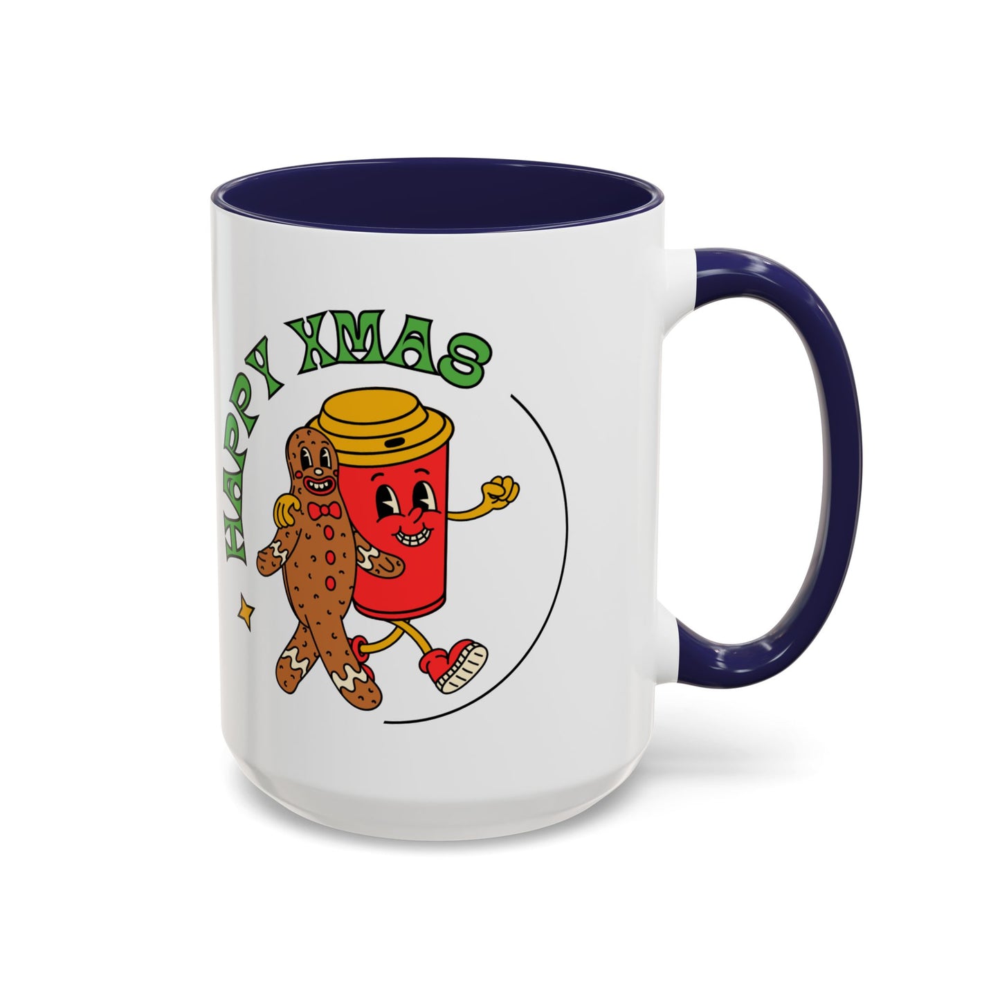 “Happy Xmas”Accent Coffee Mug (11, 15oz)