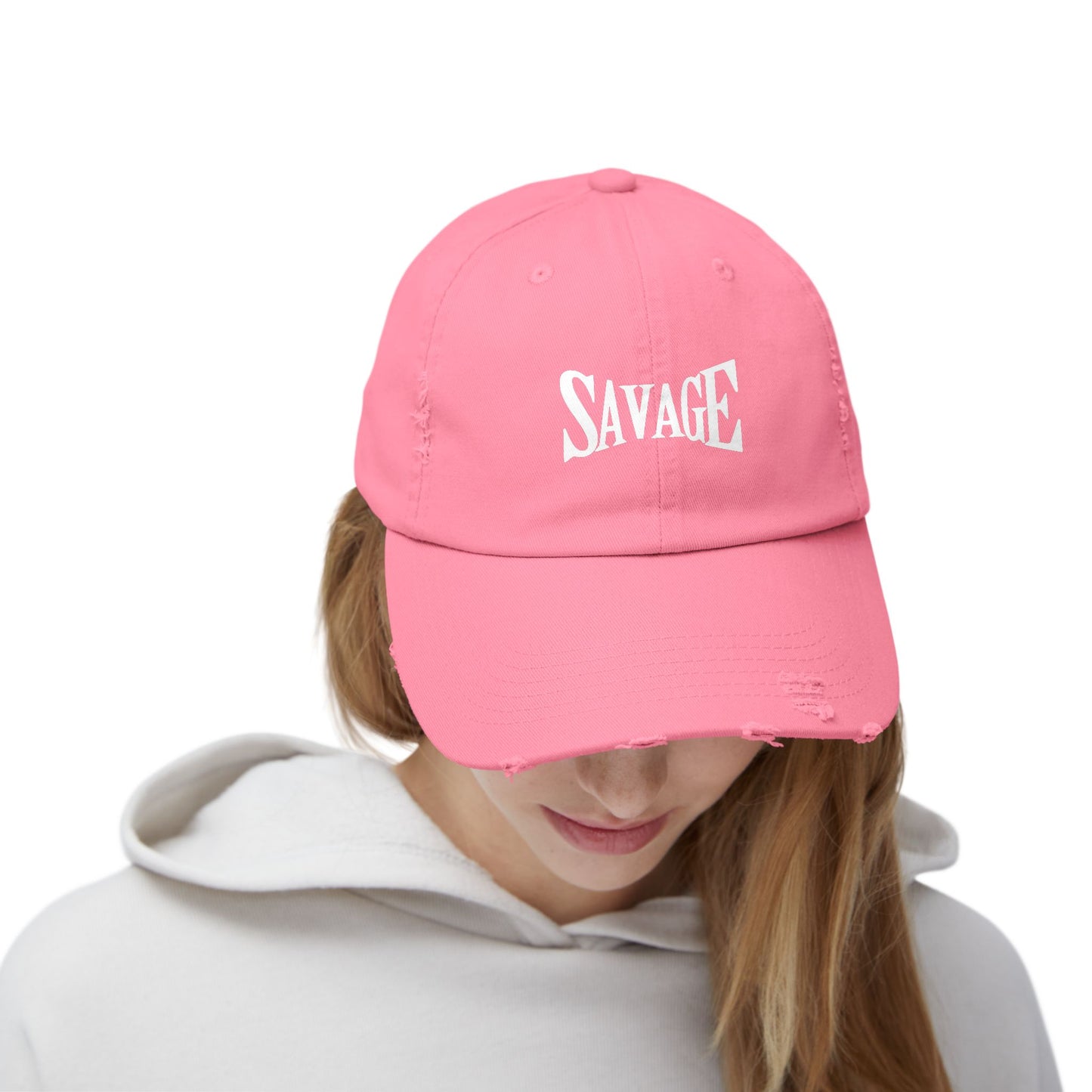 “Savage”Unisex Distressed Cap