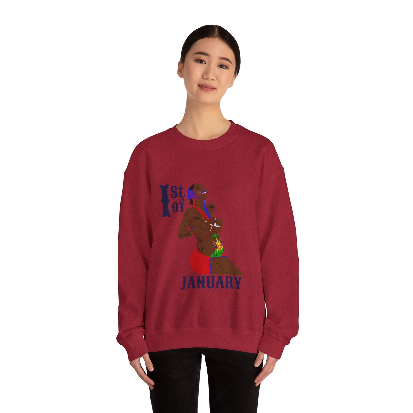 "1st of January/ Haitian Independence Day" Unisex Heavy Blend™ Crewneck Sweatshirt