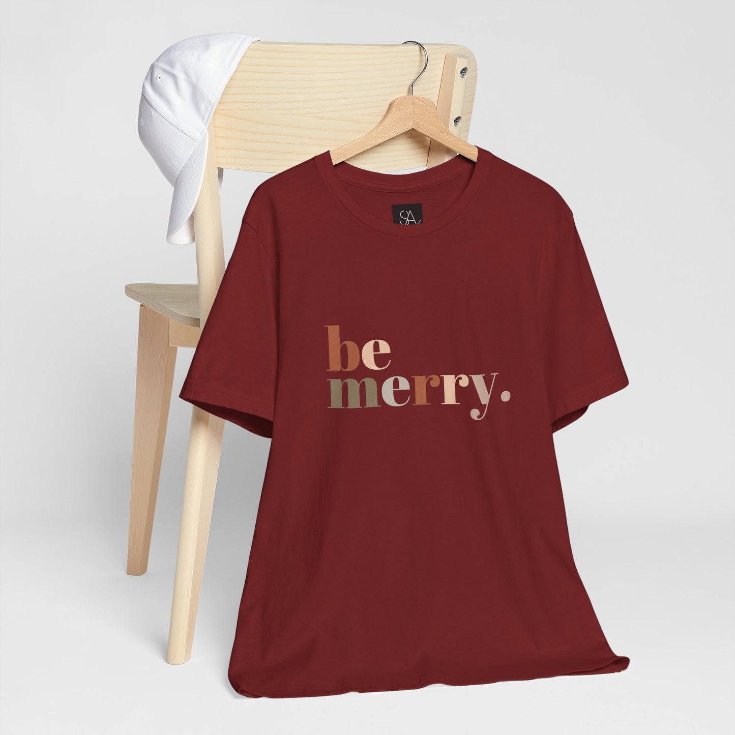 "Be Merry" Unisex Jersey Short Sleeve Tee