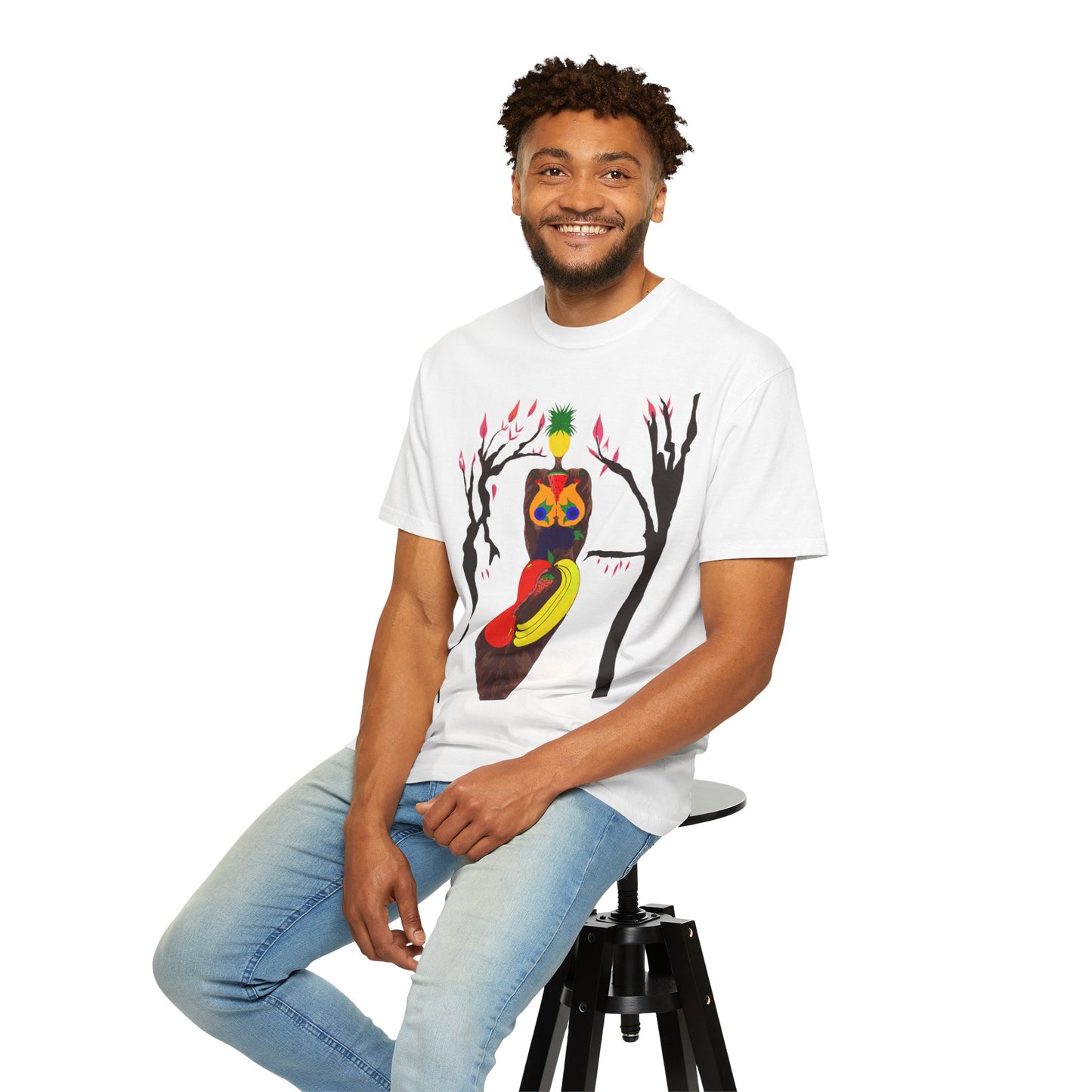 "Melanin Fruity Body" Unisex Garment-Dyed T-shirt