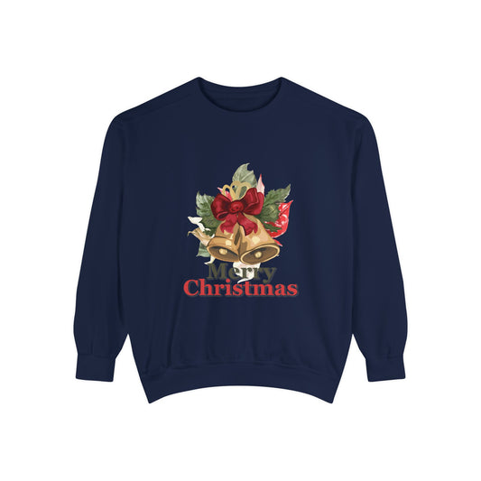 “Christmas Jingle Bells”Unisex Garment-Dyed Sweatshirt