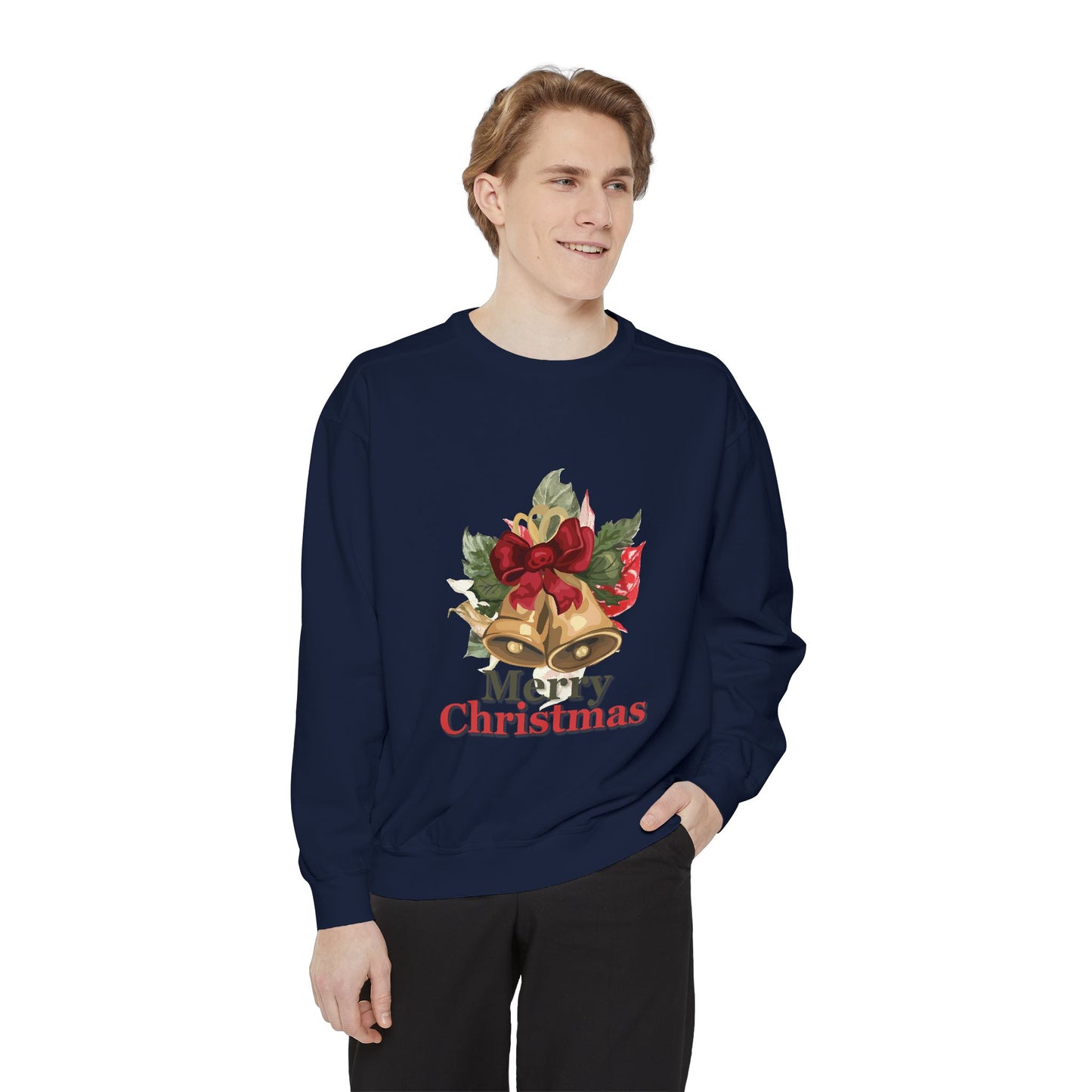 “Christmas Jingle Bells”Unisex Garment-Dyed Sweatshirt