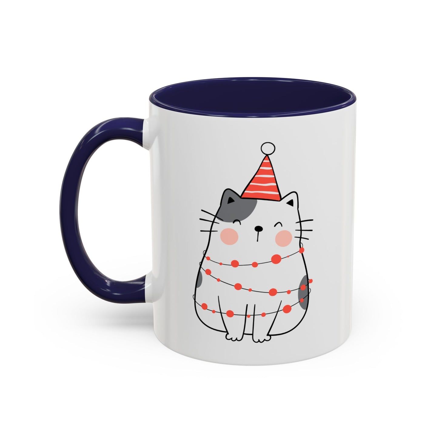 “Christmas Cat” Accent Coffee Mug (11, 15oz)