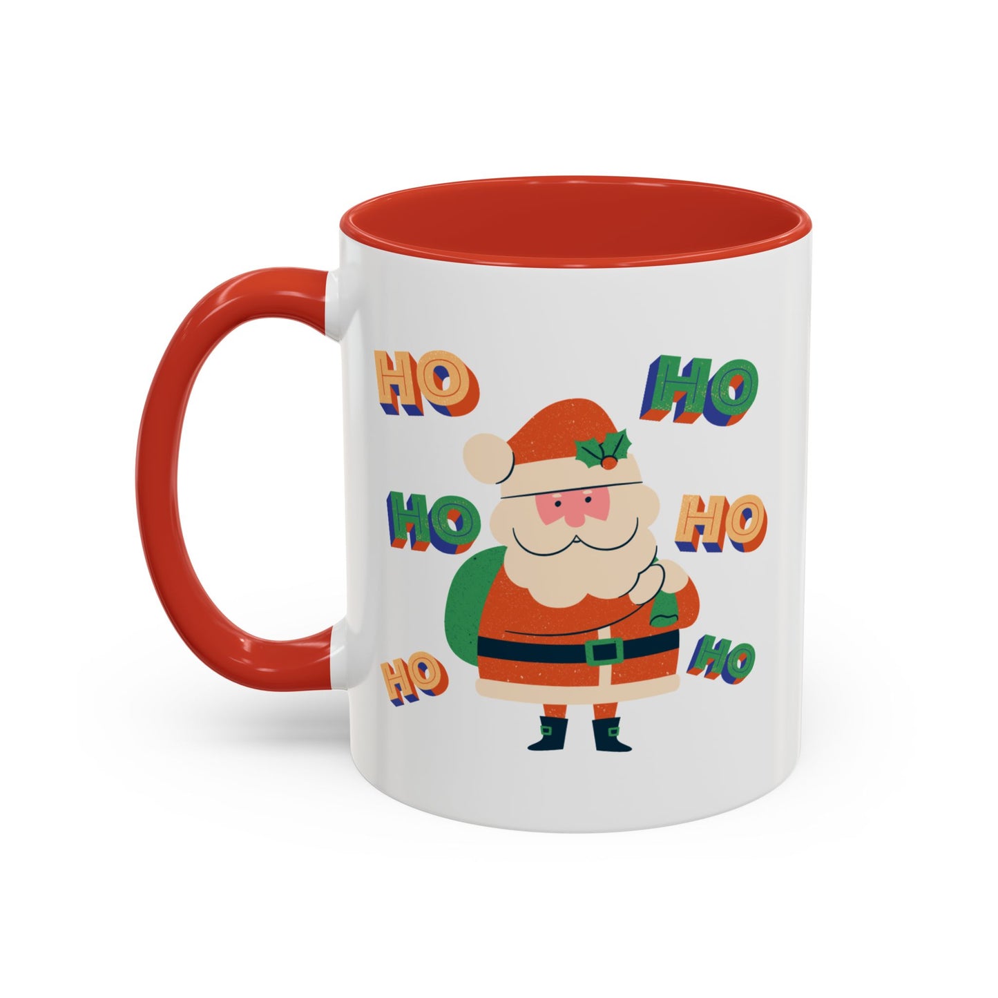 “HO HO HO HO, Santa Claus”Accent Coffee Mug (11, 15oz)