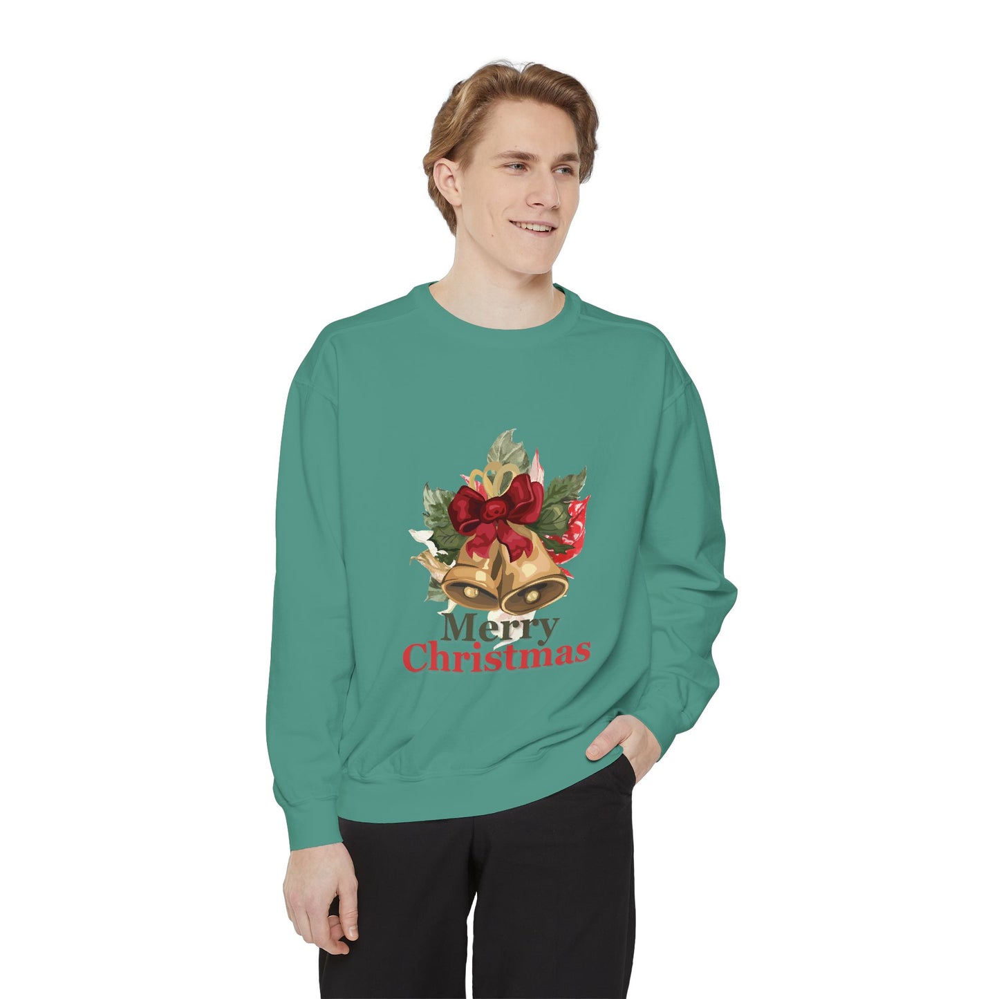 “Christmas Jingle Bells”Unisex Garment-Dyed Sweatshirt