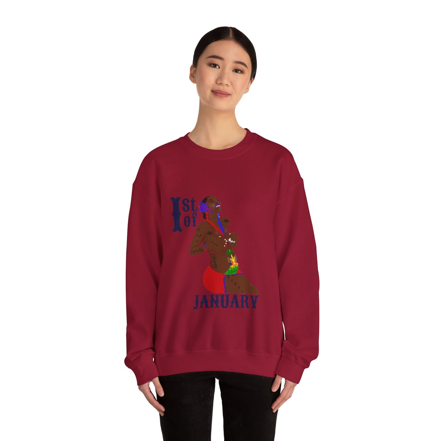 "1st of January/ Haitian Independence Day" Unisex Heavy Blend™ Crewneck Sweatshirt